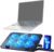 Gaming Laptop Cooling Pad, Laptop Cooling Stand, Adjustable Cooler Mat Ergonomic for Height Stand with USB Port and Phone Holder
