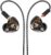 Vibes 202 Wired Earbuds – HiFi in Ear Monitor Headphones – Professional Noise Isolating Ear Buds – Clear Sound, Deep Bass & Comfort-Fit IEM Earphones – MMCX to 3.5mm, Silver Plated Cord, Carrying Case