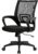 BestOffice | Ergonomic Office Chair | Mid-Back Swivel Desk Chair | Breathable Backrest & Lumbar Support | Adjustable Height | Sponge Seat | Rolling Wheels | Dark Black | for Adults & Women