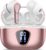 Wireless Earbuds, Bluetooth 5.4 Headphones HiFi Stereo, Bluetooth Earbuds with ENC Noise Cancelling Mic, IP7 Waterproof in Ear Earphones, 48H, LED Display Ear buds for Pad Phones Workout, Rose Gold