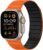 Tasikar Magnetic Bands Compatible with Apple Watch 49mm 46mm 45mm 44mm 42mm Soft Silicone Replacement Loop Wristband for iWatch Ultra 3 2 1 SE Series 11 10 9 8 7 6 5 4 3, Orange-Black