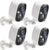 GMK Security Cameras Wireless Outdoor 4 Pack, 2K Battery Powered Cameras for Home Security, Color Night Vision, Motion Detection, 2-Way Talk, IP65 Waterproof, Remote Access, Cloud/SD Storage