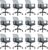 CLATINA Ergonomic Office Desk Chair – Mesh Office Chair with Adjustable Lumbar Support, Rolling Comfortable Computer Task Chairs with Arms for Home Conference-Gray, 12 Pack