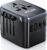 Universal Travel Adapter, VYLEE 5 in 1 International Power Adapter, 3.5A 2xUSB-A and 2xUSB C Wall Charger, Worldwide Travel Essentials Plug for Europe USA UK AUS Asia (Black Grey)