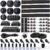 N NOROCME 192 PCS Cable Management Kit 4 Wire Organizer Sleeve,11 Cable Holder,35Cord Clips 10+2 Roll Cable Organizer Straps and 100 Fastening Cable Ties for Computer TV Under Desk, black,clear