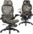 ELABEST X100 Ergonomic Office Chair with Footrest, Big and Tall Home Desk Chair with 5D Flip-Up Arms, Adjustable 3D Lumbar Support,High Back Rolling Computer Chair, Swivel Mesh Chairs (Coffee Break)