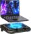 Gaming Laptop Cooling Pad, Height Adjustable Laptop Fan Cooling Pad for Max 19 Inches Notebook, RGB Laptop Cooler Stand with Powerful Turbofan (3500 RPM), Touch Control