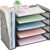 OPNICE Desk Organizer, 5-Tier Paper Organizer Letter Tray with Magazine Holder, Office Desk Accessories & Workspace Organizers, Desktop File Organizer for Office Supplies Storage, Black