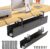 Under Desk Cable Management Tray – Under Desk Cord Management – Clamp/Screw Mount – Fabric Wire Management – Cable Raceways Tray Cord Hiders for Office/Home (Black, 35.8″×5.6″)